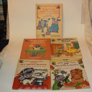Lot of 5 Books - The Sesame Street Book Club - Hardcover - 1980s